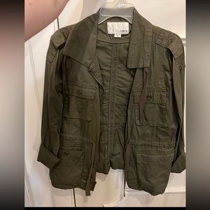 Women’s green denim jacket size medium